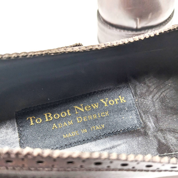 To Boot New York Adam Derrick Mens 10 Loafers Brown Leather Dress Shoes - Picture 7 of 9